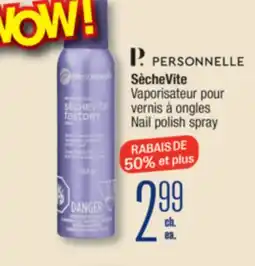 Jean Coutu PERSONNELLE Nail polish spray offer