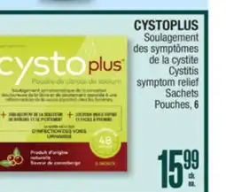 Jean Coutu CYSTOPLUS Cystitis symptom relief Sachets offer