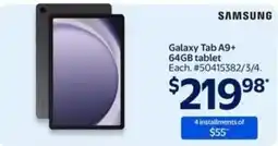 Walmart SAMSUNG Galaxy Tab A9+ 64GB tablet offer