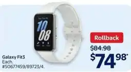 Walmart Galaxy Fit3 offer
