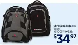 Walmart Skross backpacks offer