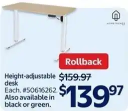 Walmart Height-adjustable desk offer