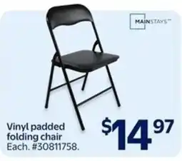 Walmart Mainstays vinyl padded folding chair offer