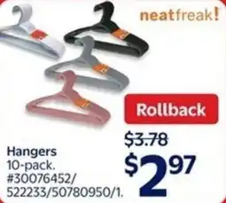 Walmart Neatfreak! hangers offer