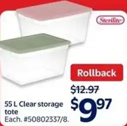 Walmart Sterilite clear storage offer