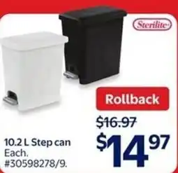 Walmart Sterilite step can offer