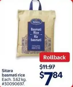 Walmart Sitara basmati rice offer