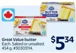 Walmart Great Value butter offer