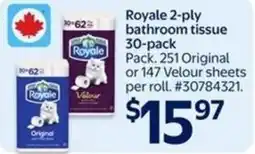 Walmart Royale bathroom tissue 30 pk offer