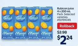 Walmart Rubicon juice offer