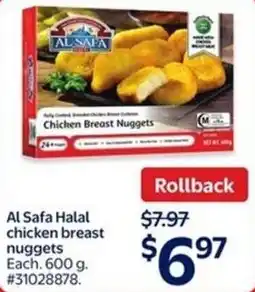 Walmart Al Safa Halal chicken breast nuggets offer