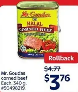 Walmart Mr. Goudas corned beef offer