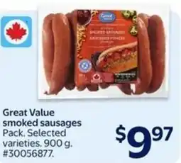 Walmart Great Value smoked sausages offer