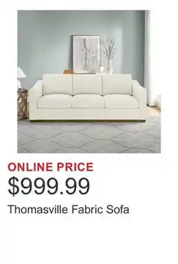 Costco Thomasville Fabric Sofa offer
