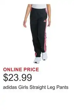 Costco adidas Girls Straight Leg Pants offer