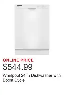 Costco Whirlpool 24 in Dishwasher with Boost Cycle offer