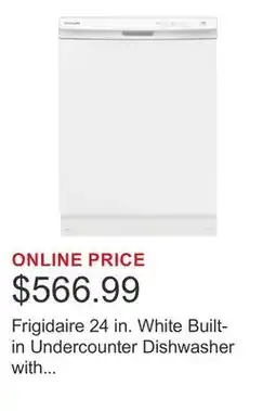 Costco Frigidaire 24 in. White Built-in Undercounter Dishwasher with DishSense Technology offer