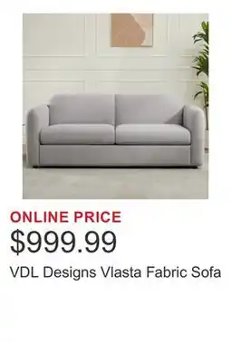 Costco VDL Designs Vlasta Fabric Sofa offer