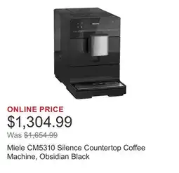 Costco Miele CM5310 Silence Countertop Coffee Machine, Obsidian Black offer