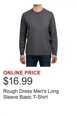 Costco Rough Dress Men's Long Sleeve Basic T-Shirt offer