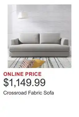 Costco Crossroad Fabric Sofa offer