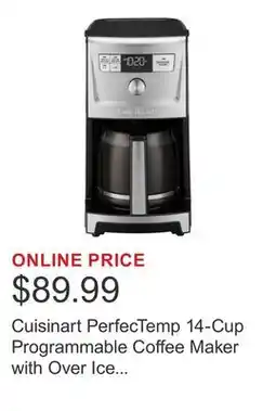 Costco Cuisinart PerfecTemp 14-Cup Programmable Coffee Maker with Over Ice Function offer
