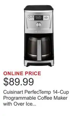 Costco Cuisinart PerfecTemp 14-Cup Programmable Coffee Maker with Over Ice Function offer