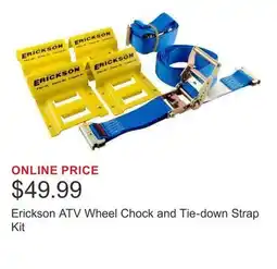 Costco Erickson ATV Wheel Chock and Tie-down Strap Kit offer
