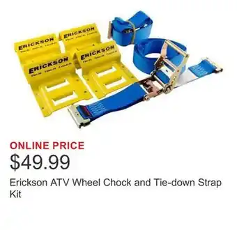 Costco Erickson ATV Wheel Chock and Tie-down Strap Kit offer