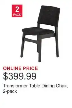 Costco Transformer Table Dining Chair, 2-pack offer