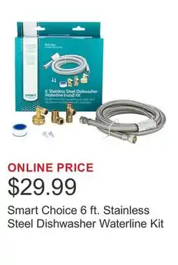 Costco Smart Choice 6 ft. Stainless Steel Dishwasher Waterline Kit offer