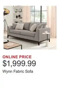 Costco Wynn Fabric Sofa offer