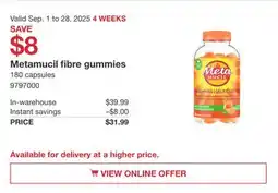 Costco Metamucil fibre gummies offer