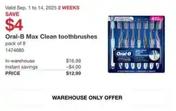 Costco Oral-B Max Clean toothbrushes offer