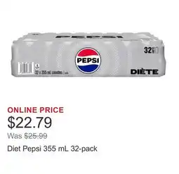Costco Diet Pepsi 355 mL 32-pack offer