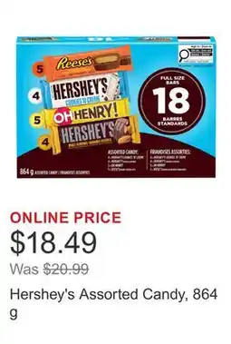Costco Hershey's Assorted Candy, 864 g offer