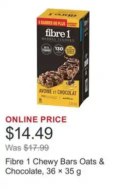 Costco Fibre 1 Chewy Bars Oats & Chocolate, 36 × 35 g offer