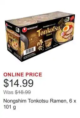 Costco Nongshim Tonkotsu Ramen, 6 x 101 g offer