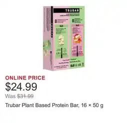 Costco Trubar Plant Based Protein Bar, 16 × 50 g offer