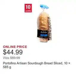 Costco Portofino Artisan Sourdough Bread Sliced, 10 × 585 g offer