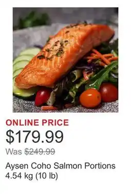 Costco Aysen Coho Salmon Portions 4.54 kg (10 lb) offer