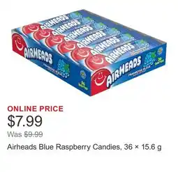 Costco Airheads Blue Raspberry Candies, 36 × 15.6 g offer