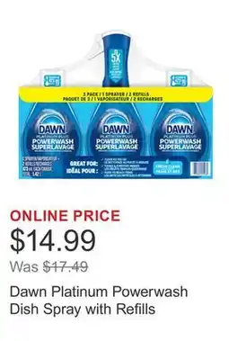 Costco Dawn Platinum Powerwash Dish Spray with Refills offer