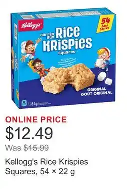 Costco Kellogg's Rice Krispies Squares, 54 × 22 g offer