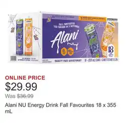 Costco Alani NU Energy Drink Fall Favourites 18 x 355 mL offer