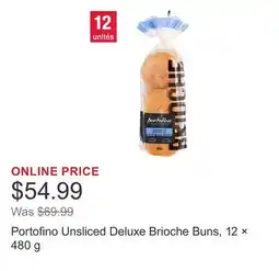 Costco Portofino Unsliced Deluxe Brioche Buns, 12 × 480 g offer