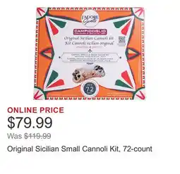 Costco Original Sicilian Small Cannoli Kit, 72-count offer