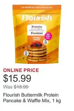 Costco Flourish Buttermilk Protein Pancake & Waffle Mix, 1 kg offer