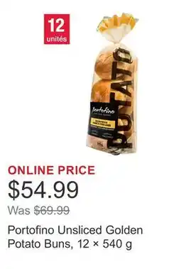 Costco Portofino Unsliced Golden Potato Buns, 12 × 540 g offer