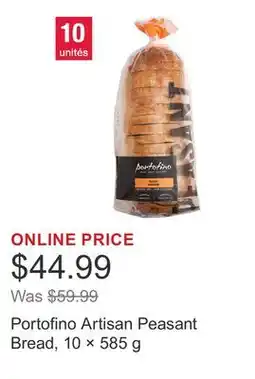 Costco Portofino Artisan Peasant Bread, 10 × 585 g offer